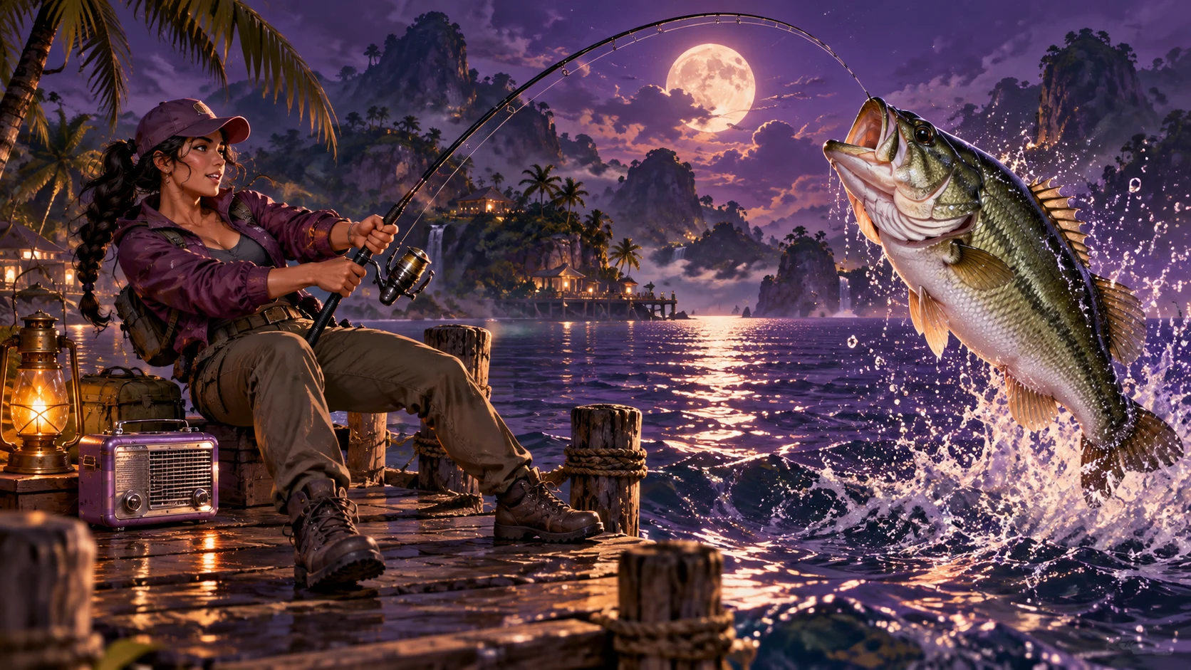 Nia’s night fishing adventure
