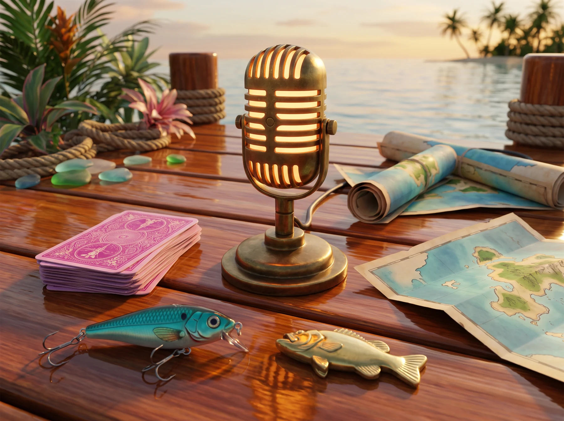 The microphone stays ashore